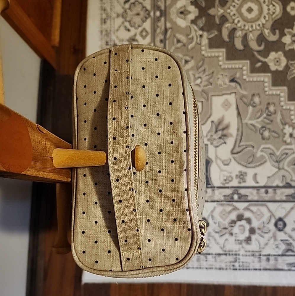 Kate Spade Polka Dot Insulted Lunch Bag Tote "Out To Lunch" Makeup Bag - Picture 10 of 13